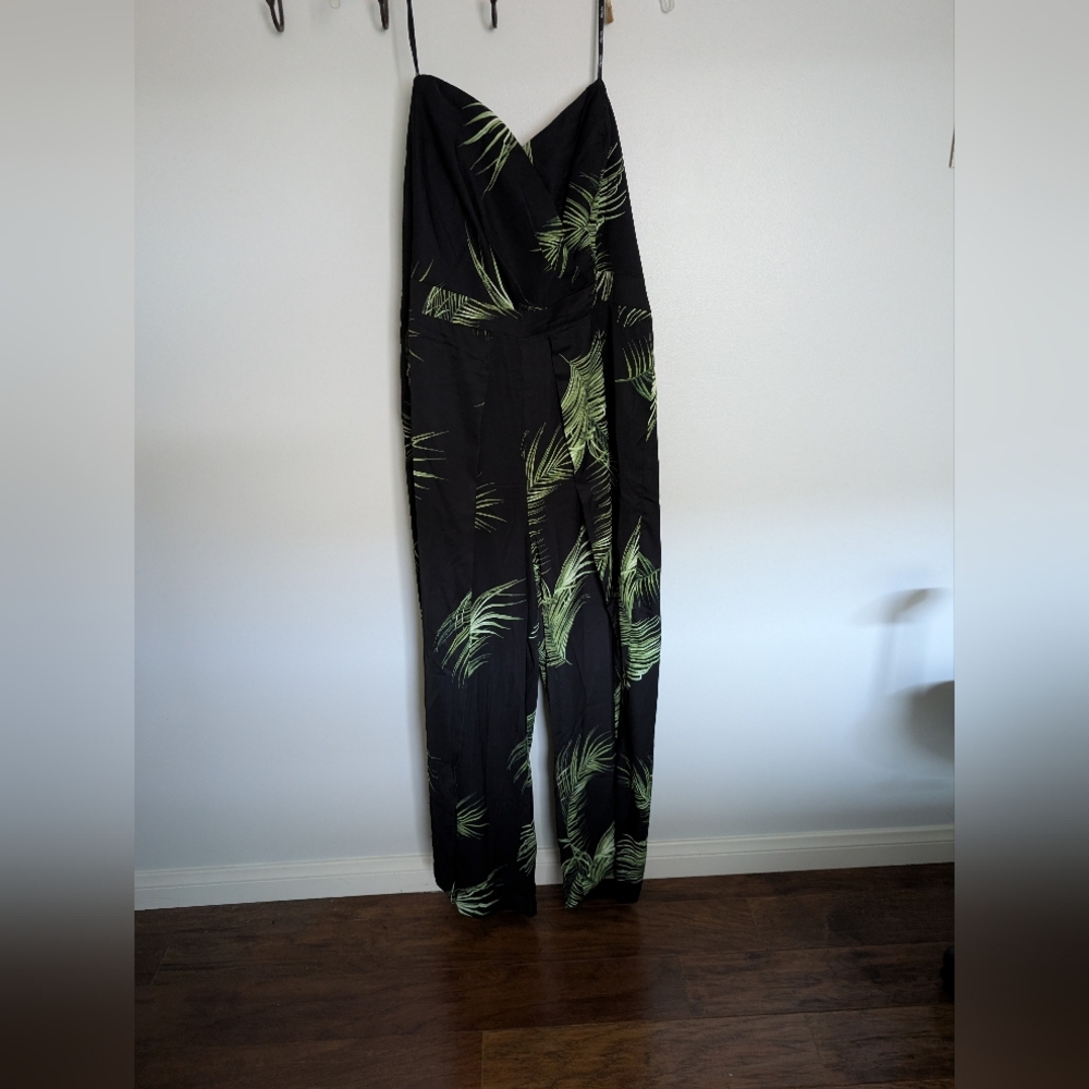 Final weeks bundle & save  NWT City Chic Black and Green Tropical Jumpsuit